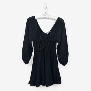 Tularosa Mini‎ Dress Size M Black Cotton Boho Girlcore Romantic Flowy Revolve